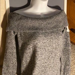 Off-shoulder Long Sleeve Sweater Dress